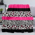 thumbnail image 1 of Hot Pink Leopard Throw Blanket, Cheetah Print Blanket, Black and White Zebra Print Blanket, Cozy Warm Lightweight Soft Fluffy Fuzzy Plush Flannel Fleece Blanket for Couch, Sofa, 40"x50", 1 of 7