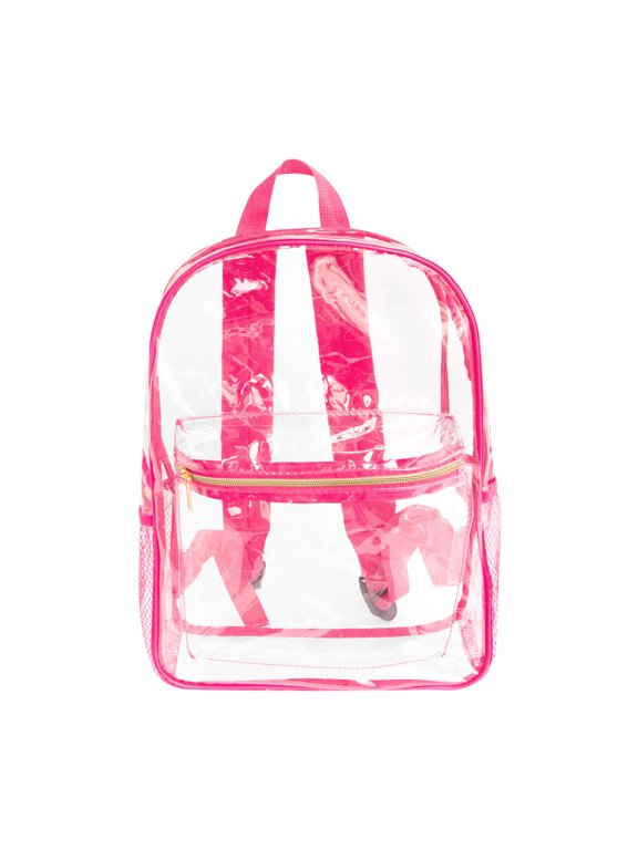 Hot Pink Lined Clear Backpack by Make Market - Summer Crafts
