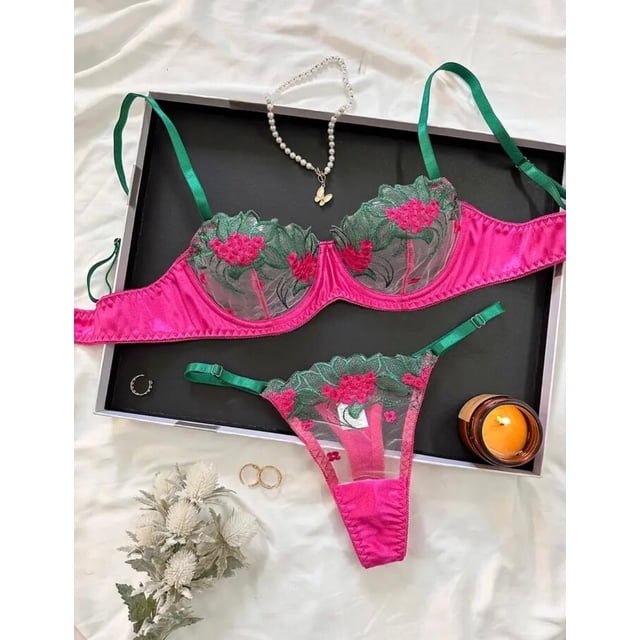 hot-pink-lingerie-silk-embroidery-walmart