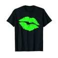thumbnail image 1 of Hot Pink Lips Neon T-shirt 80s Kiss Tee, 1 of 5