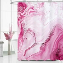 Hot Pink Marble Shower Curtain, Modern Ombre Fabric Cloth Shower Curtains for Luxury Bathroom Decor, Watercolor Shower Curtain, Dark Pink, 72x72
