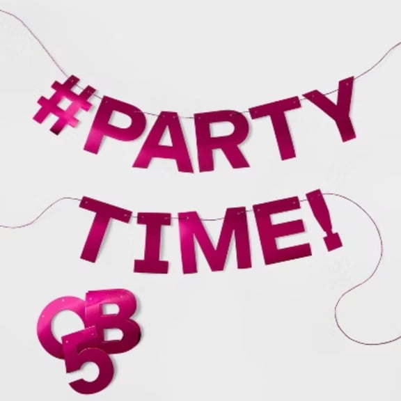 Hot Pink Metallic Create Your Own Banner