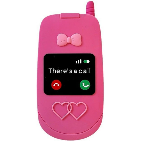 Hot Pink Mobile Phone Case Compatible with iPhone 13/14, Cute 3D Cartoon Retro Funny iPhone Cases Full Protective Soft Shockproof Silicone Case