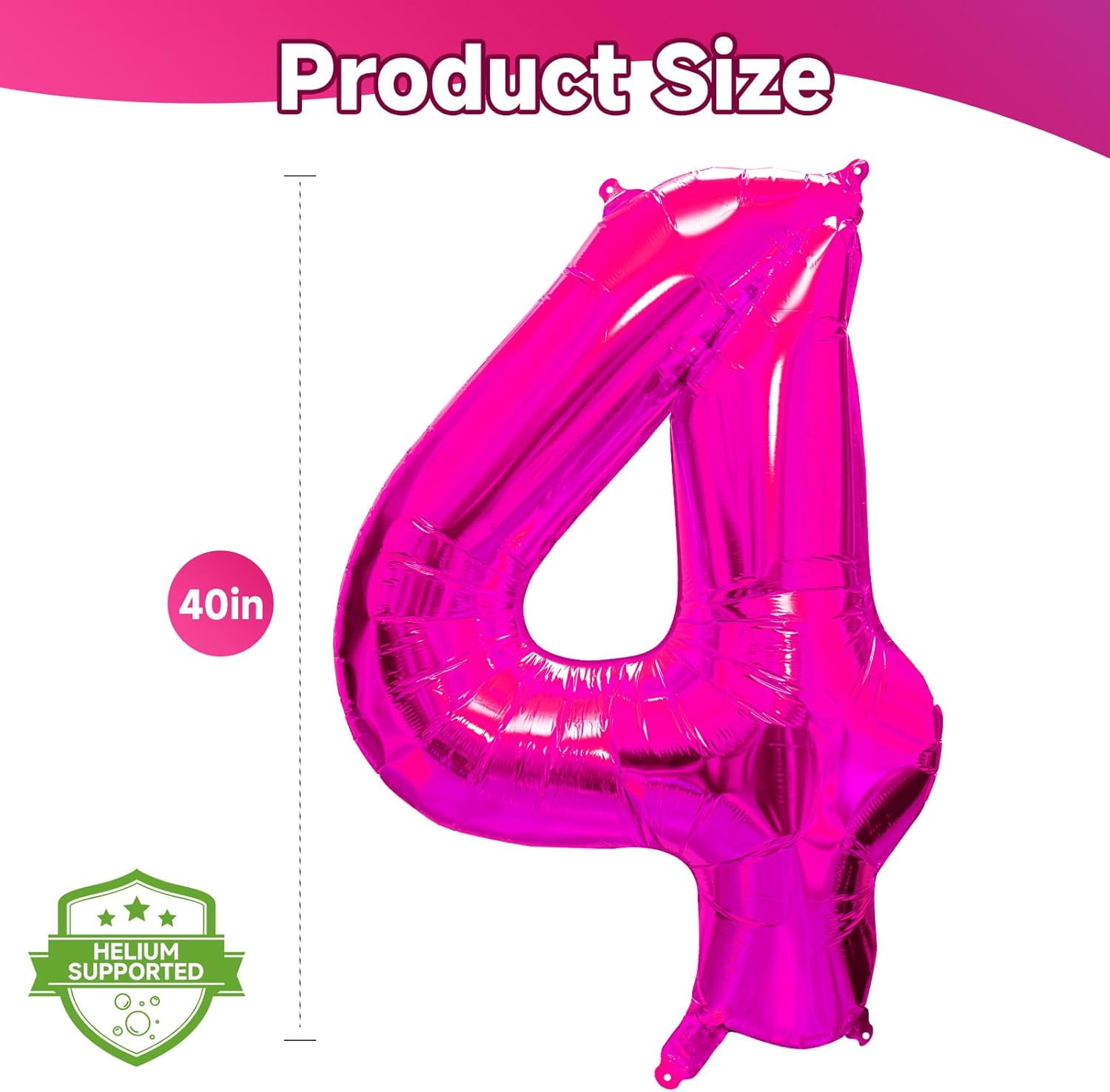 Hot Pink Number 40 Balloons, Giant Jumbo Number 60 Foil Mylar Balloons ...