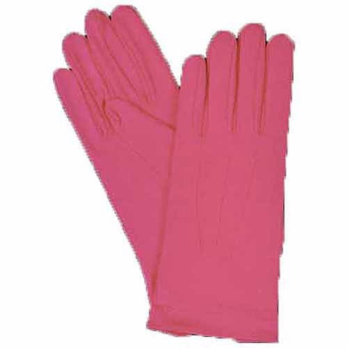 Hot Pink Nylon Gloves with Snap Adult Halloween Accessory