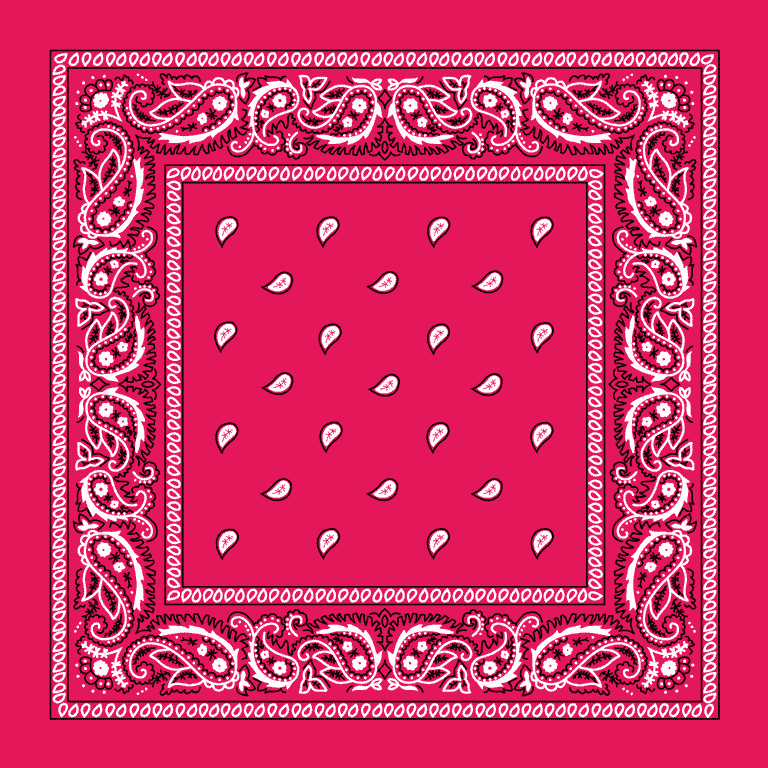 Hot Pink Paisley Bandanas - Dozen Packed 14x14 - Walmart.com
