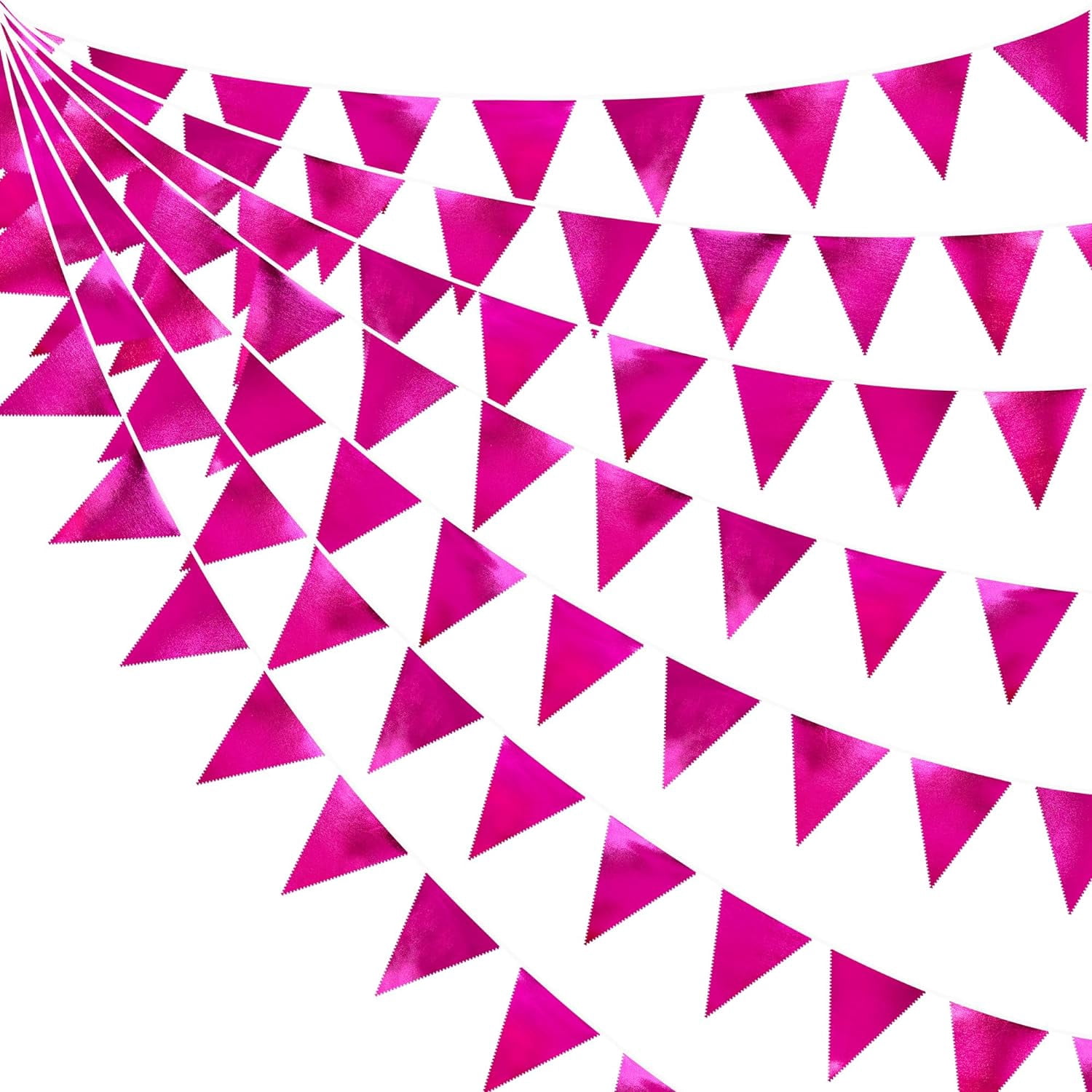 Hot Pink Party Decorations Triangle Pennant Banner Flag Rose Pink ...