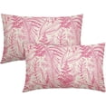 thumbnail image 1 of Hot Pink Plant Lumbar Pillow Covers 12X20 Inch Herbs Botanical Fern Vintage Leaves Floral Decorative Pillow Cases Set of 2 Throw Pillows Farmhouse Home Decor for Sofa Couch Cushion Outdoor, 1 of 6