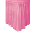 thumbnail image 1 of Unique Solid Plastic Table Skirt, (29" x 14 ft) Pack Of 1, Hot Pink, 1 of 3