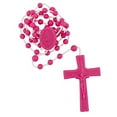 thumbnail image 1 of Hot Pink Plastic and Cord Rosary, 1 of 2
