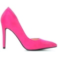 thumbnail image 1 of Hot Pink Pointy Toe Half D'Orsay Slip-On High Heel Pumps Women's - 8 / Grey, 1 of 4
