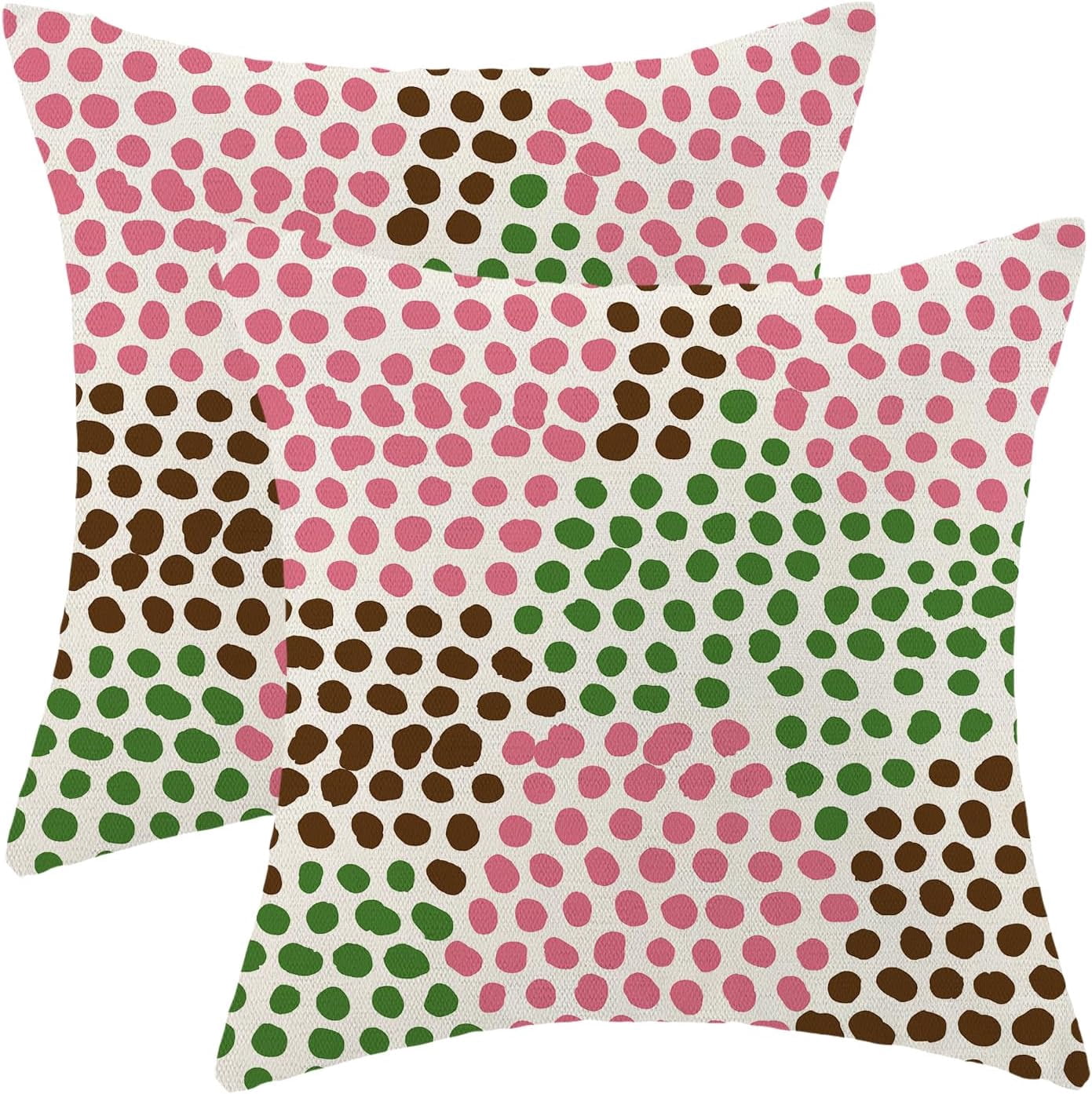 Hot Pink Polka Dot Pillow Covers
