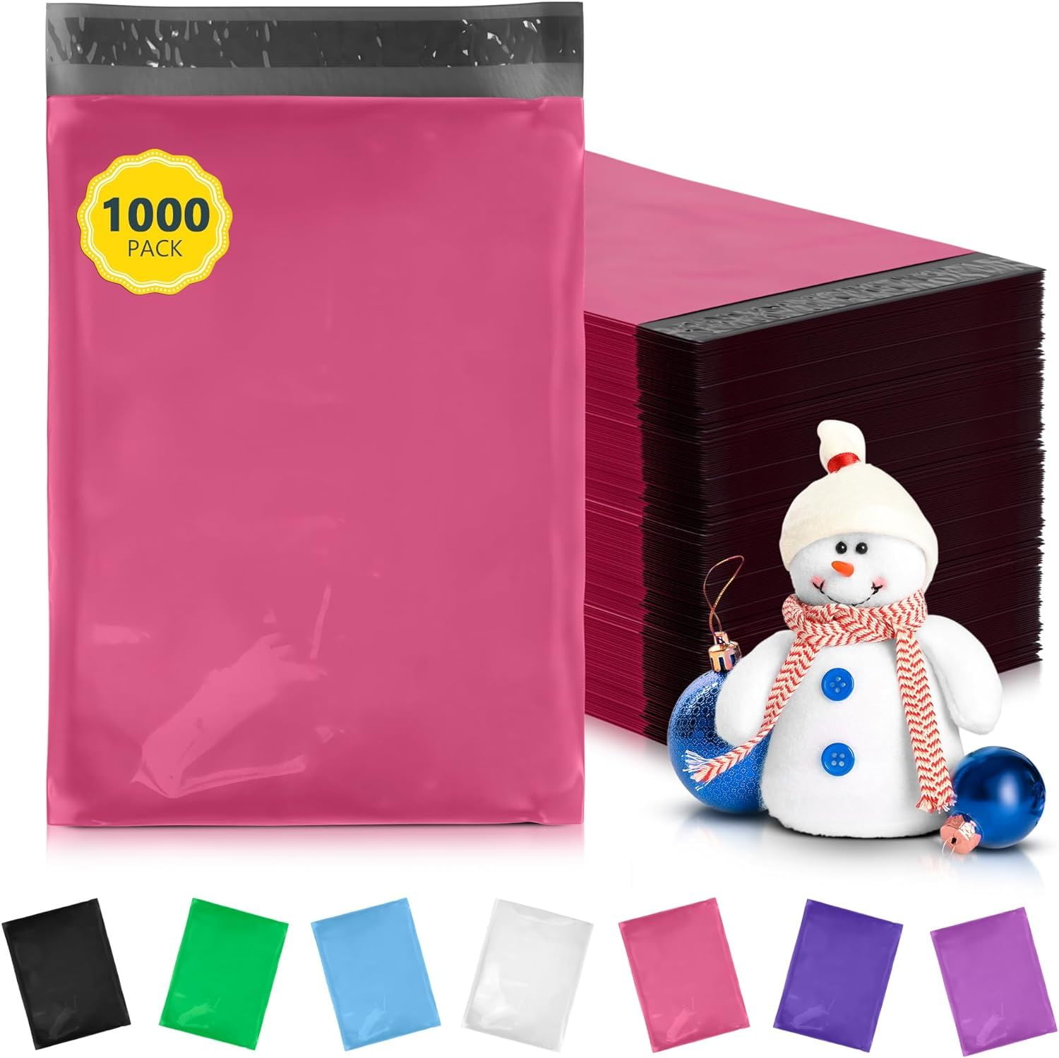 Hot Pink Poly Mailers TearResistant, Waterproof Envelopes Ship