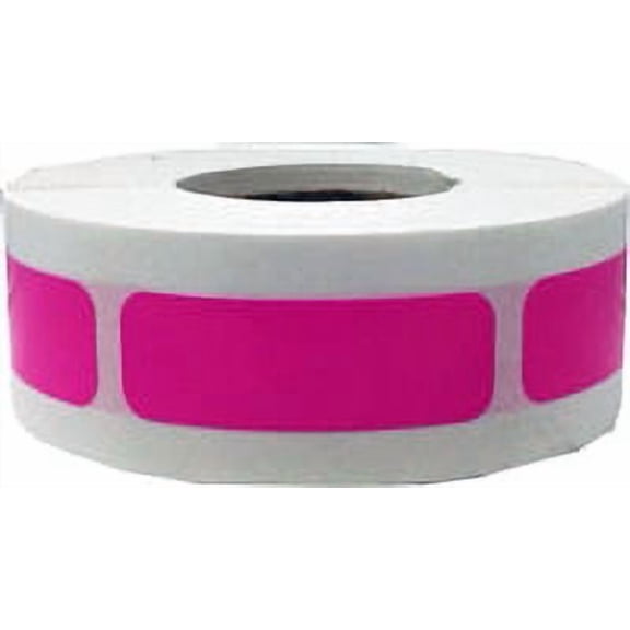 Hot Pink Rectangle Stickers, 0.5 x 1.5 Inches in Size, 500 Labels on a Roll