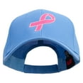 thumbnail image 1 of Hot Pink Ribbon Breast Cancer Embroidered Lady Cap - Blue OSFM, 1 of 5