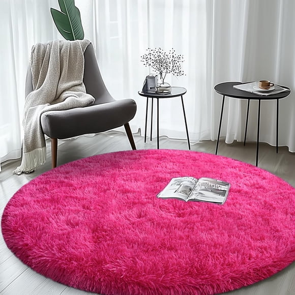 Fluffy Circle Rug