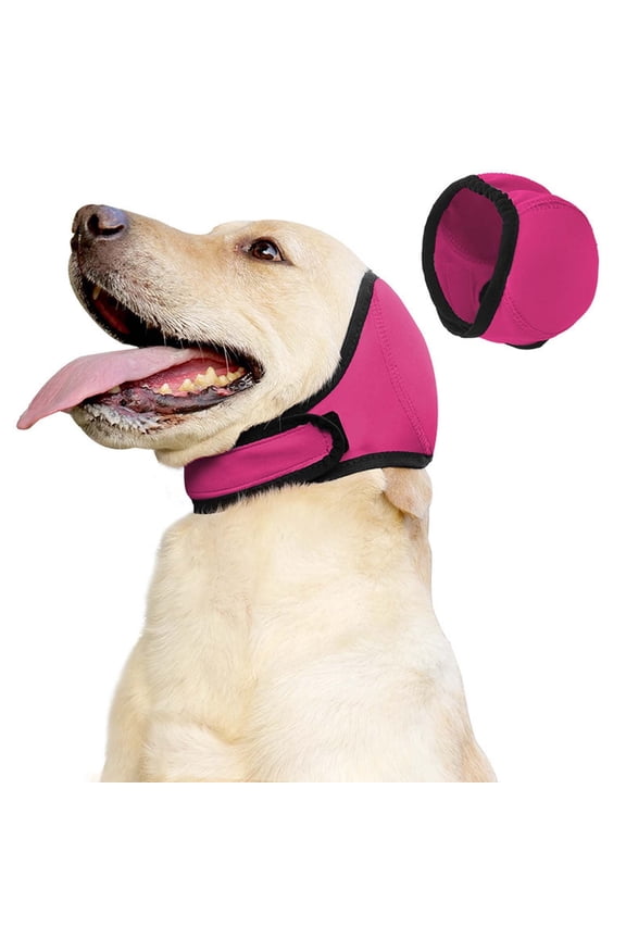 Hot Pink S Small Size Rose Tinted Doggy Ear Muffs For Protection In Wet Conditions