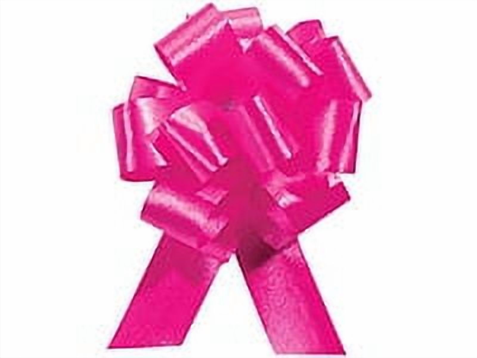 Hot Pink Satin 5inch Gift Wrapping Decorative Pull Bows -10pack