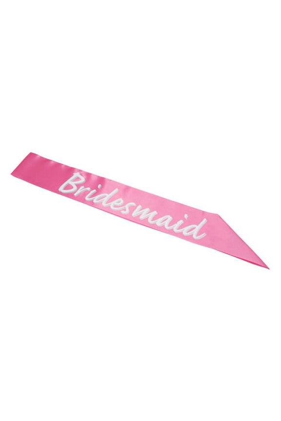 Hot Pink Satin Bridesmaid Sash