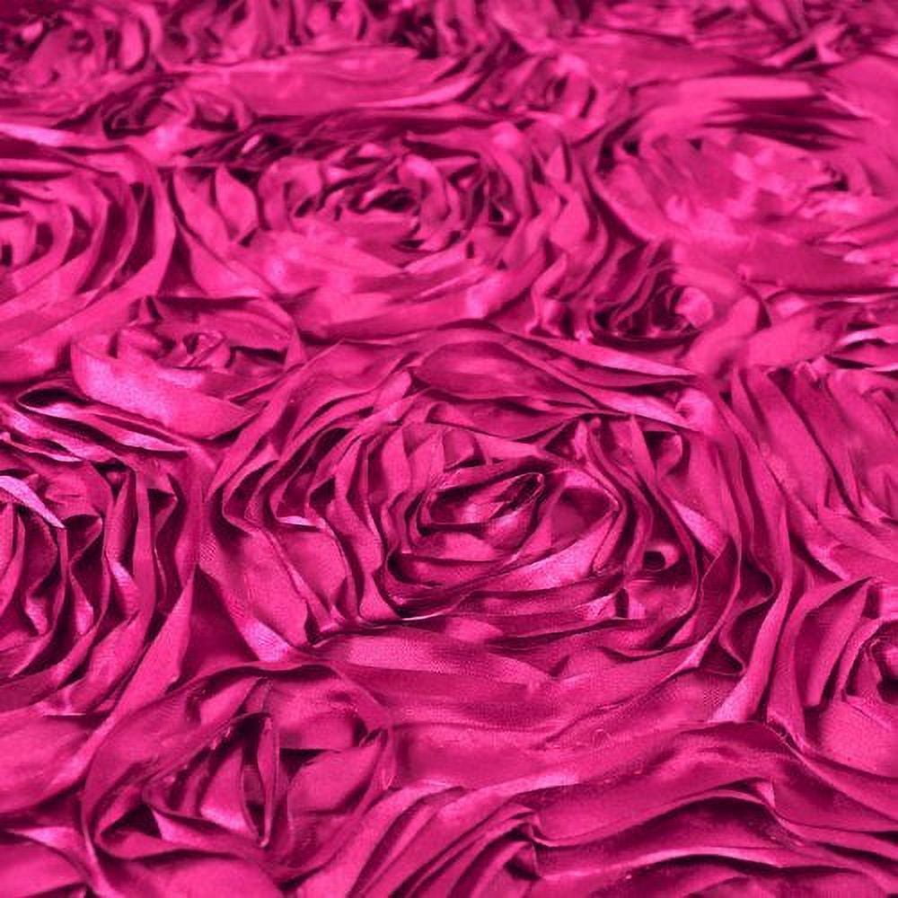 Hot Pink Satin Rosette Fabric by The Yard - 1 Yard - Walmart.com
