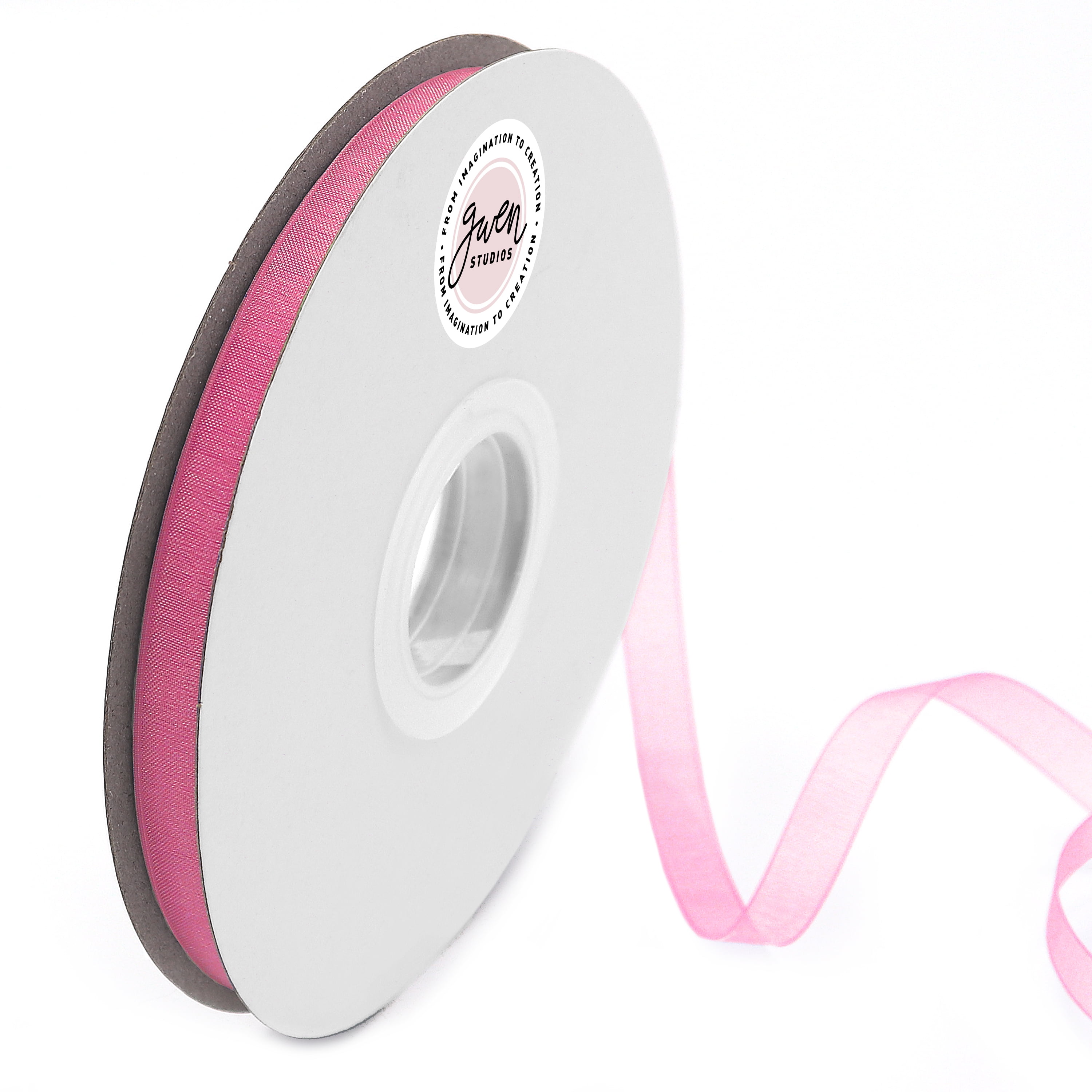 Hot Pink Sheer Organza Ribbon, 3/8" x 100 Yards by Gwen Studios