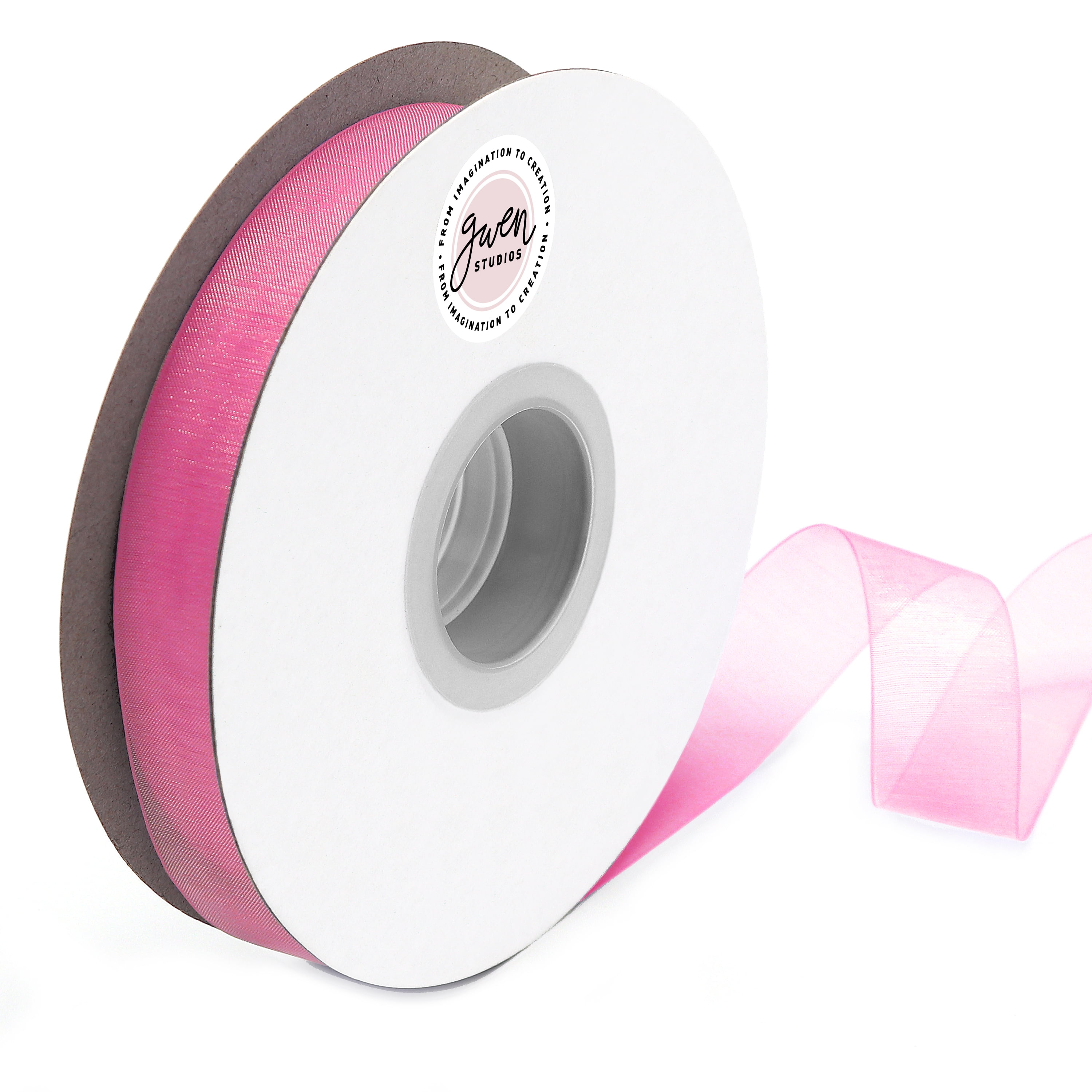 Hot Pink Chiffon 7/8 inch x 100 Yards Sheer Ribbon - by Jam Paper