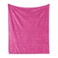 thumbnail image 1 of Hot Pink Soft Flannel Fleece Blanket, Darker Colored Squares Pattern Nested Design in Diagonal Order Classical Tile, Cozy Plush for Indoor and Outdoor Use, 60" x 80", Pink Hot Pink, by Ambesonne, 1 of 6
