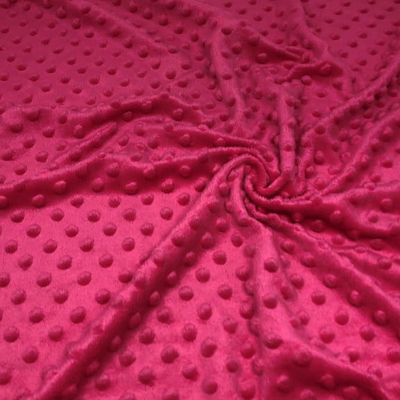 Hot Pink Soft Minky Bubble Solid