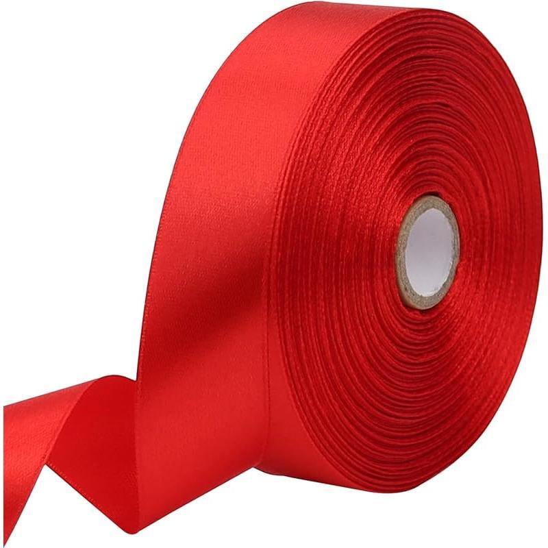 Hot Pink Solid Satin Ribbon 1-1/2 Inch 50 Yards Solid Polyester Fabric ...