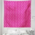 thumbnail image 1 of Hot Pink Tapestry, Ocean Waves Inspired Abstract Fantasy Pattern with Horizontal Curves and Lines, Fabric Wall Hanging Decor for Bedroom Living Room Dorm, 5 Sizes, Pink Pale Pink, by Ambesonne, 1 of 1