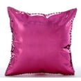 thumbnail image 1 of Hot Pink Throw Pillows Cover, Modern Solid Cushion Covers, 12x12 inch (30x30 cm) Decorative Pillow Covers, Faux Leather Square Pillows, Metallic Spikes - Hot Pink & Gold Spikes, 1 of 5