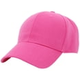 thumbnail image 1 of Hot Pink Velcro Closure Adult Unisex Baseball Cap, 1 of 7