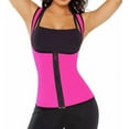thumbnail image 1 of Hot Pink Waist Trainer Front Zipper for Women Neoprene Body Shaper for Gym Workout Waist Training FREE Eyeglass Pouch by Juniper's Secret (Hot Pink, Large - US 6/8), 1 of 4