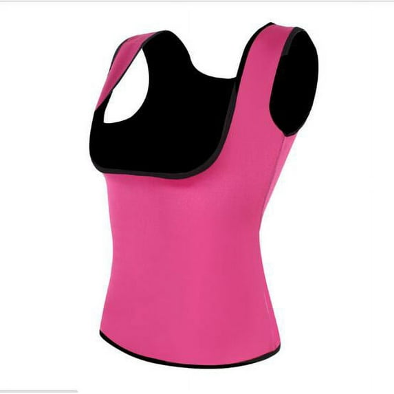 Hot Pink Waist Trainer for Women Neoprene Body Shaper for Gym Workout Waist Training FREE Eyeglass Pouch by Juniper's Secret. (Hot Pink, Large - US 6/8)
