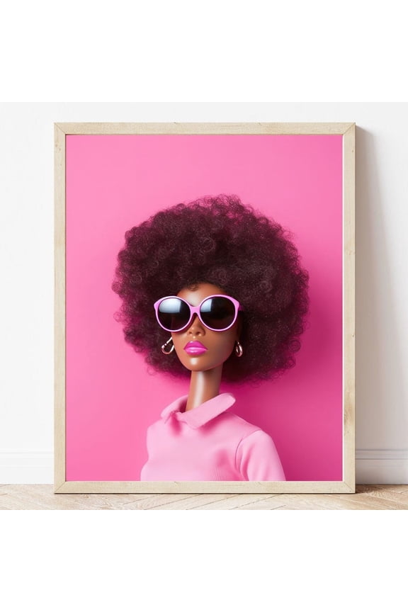 Hot Pink Wall Art Pop Culture Art Girly Wall Art Preppy Wall Art Barbie Decor POSTER