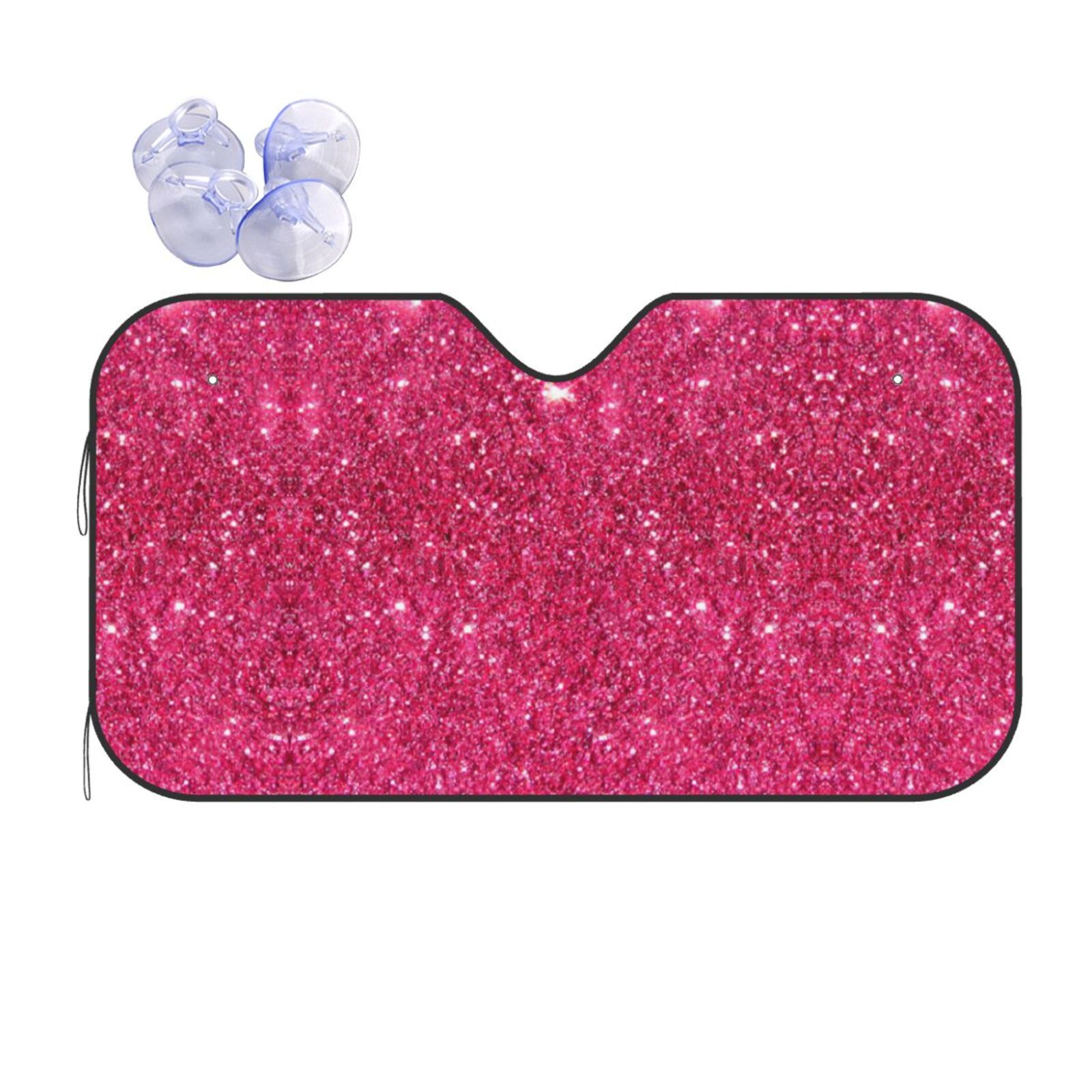 Hot Pink Windshield Sun Shade for Truck SUV Foldable UVProof Car Sun Shade Windshield 55" x 29.