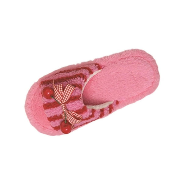 Hot Pink Women Home Slippers Contrast Accent Velvet Lining For Indoor Use Comfortable And Warm