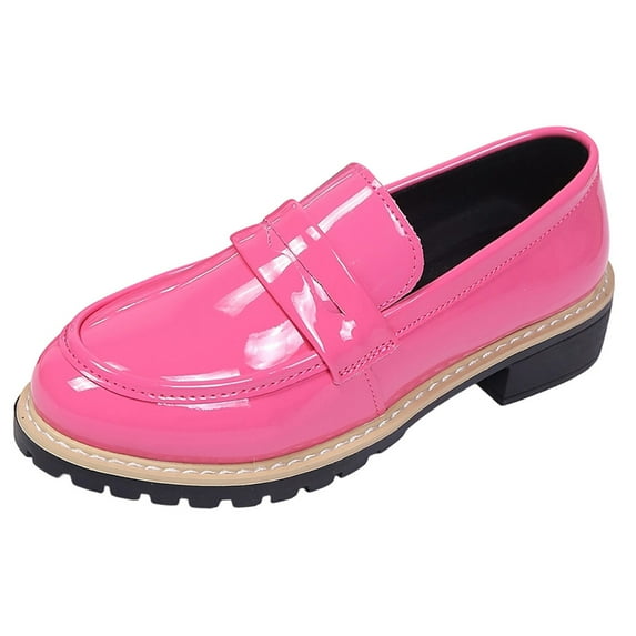 Hot Pink Women S Fashion Shoes With Solid Color And Versatile Style For Everyday Comfort