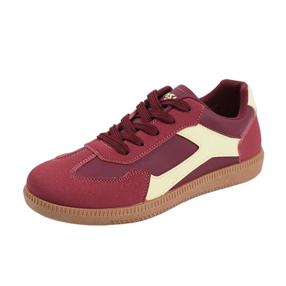 Hot Pink Women'S Versatile Sneakers With Soft Sole And Round Toe For Leisure Activities In Spring And Fall