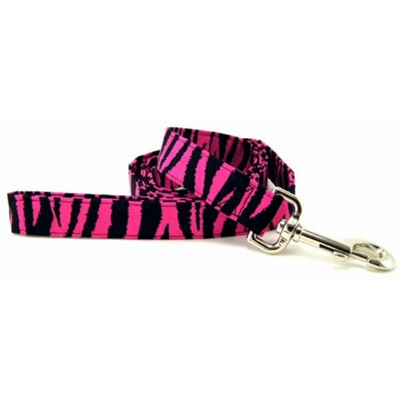 Hot Pink Zebra Stripes Dog Leash - Size - Small