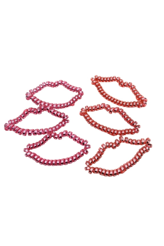 Hot Pink and Pink Lips Hair Tie (Dozen)