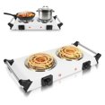 Hot Plate, 2000W Portable Electric Double Burner W/5 Level Temperature