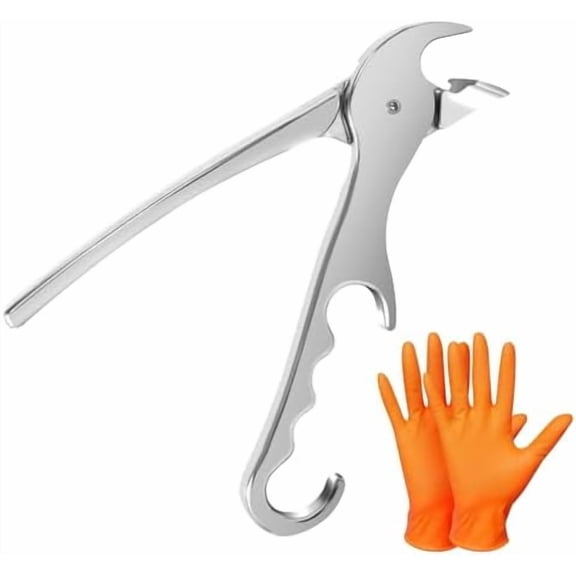 Hot Plate Gripper - Ergonomic aluminum alloy Frying Pan Gripper with Anti-slip Handle | Includes Thermal Protection and Wear Resistant Gloves$$Home Decor, Kitchen, & Other