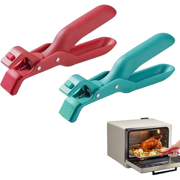 Hot Plate Gripper, Multi Angle Hot Plate Grippers Tongs, Multi-function Anti-Scald Silicone Bowl Clip, Secure Grip Lifter, Kitchen Utensil for Hots Pots, Pans