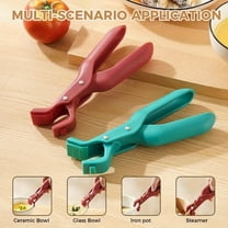 Hot Plate Gripper Tongs – Red Silicone Non-Slip Anti-Scald Bowl & Plate Holder, Heat-Resistant Kitchen Tool for Oven, Microwave & Cooking