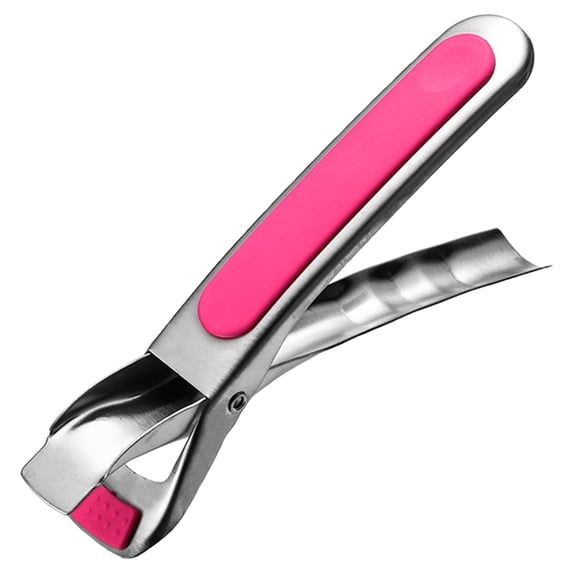 Hot Plate Gripper Tongs,Stainless Steel Hot Plate Gripper Clips, Multi-Purpose Hot Bowl Dish Plate Gripper Clips Tongs Clamp Holder,for Moving Hot Plate Or Bowls with Food Out From Oven,(Pink)