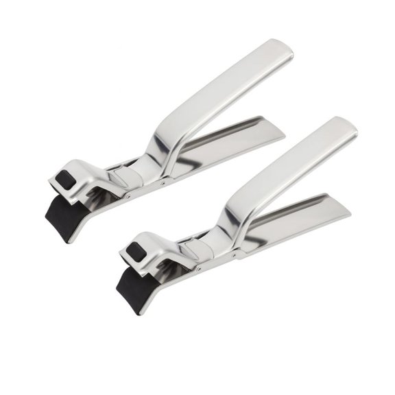 Hot Plate Gripper, Upgrade Hot Plate Gripper Tongs, Anti-Scald Stainless Steel Bowl Clip, Multi Angle Pan Clips Tool, Kitchen Utensil For Bowls Pans Dishes (2pcs)