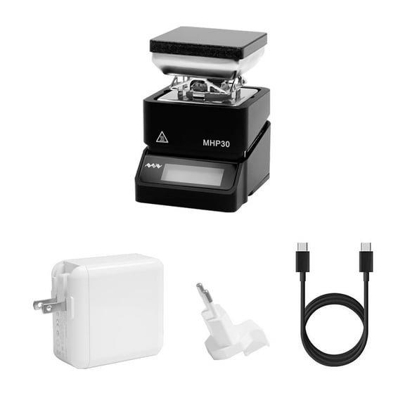 Hot Plate Preheater, MHP30PD Microcomputer Electric Preheating Station PCB Mini Preheat Soldering Welder Constant Temperature Heating Table 30X30mm with Built-in OLED Screen