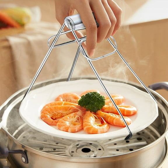 Hot Plates Grippers, Stainless Steel Hot Dish Plates Clip, Bowl Clip, Kitchen Accessory, Utensils, Tools Tongs, Non-Slip, for Moving Hot Plates or Bowls from Pot, Microwave, Oven