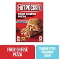 thumbnail image 1 of Hot Pockets Four Cheese Pizza Sandwich Snacks, 34 oz, 8 Pack (Frozen), 1 of 8
